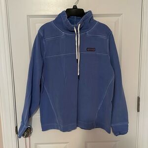 100% cotton vineyard vines Shep shirt pull over medium, indigo blue